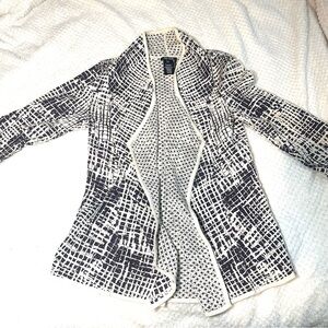 NIC+ZOE Black and White Textured Cardigan